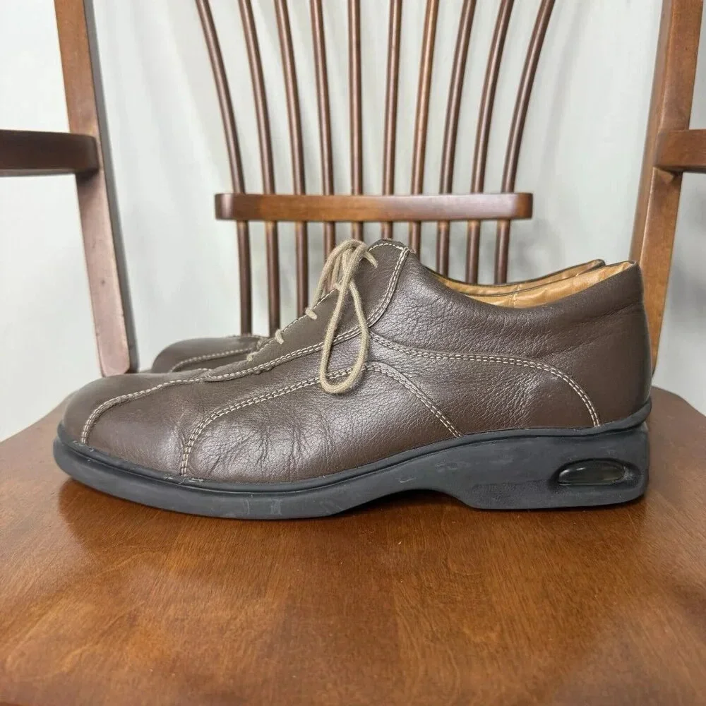 Sandro Men’s Size 10.5 D Lace Up Brown Shoes Leather Office Comfort Air Walk